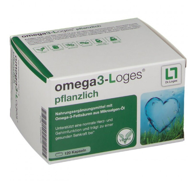 Витамины, пищевая добавка Omega3 Loges vegan капсулы, 120 шт